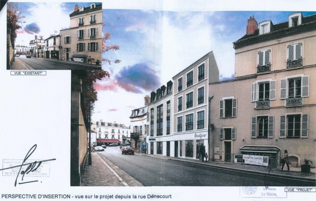 Vue sur le projet depuis la rue Dénecourt